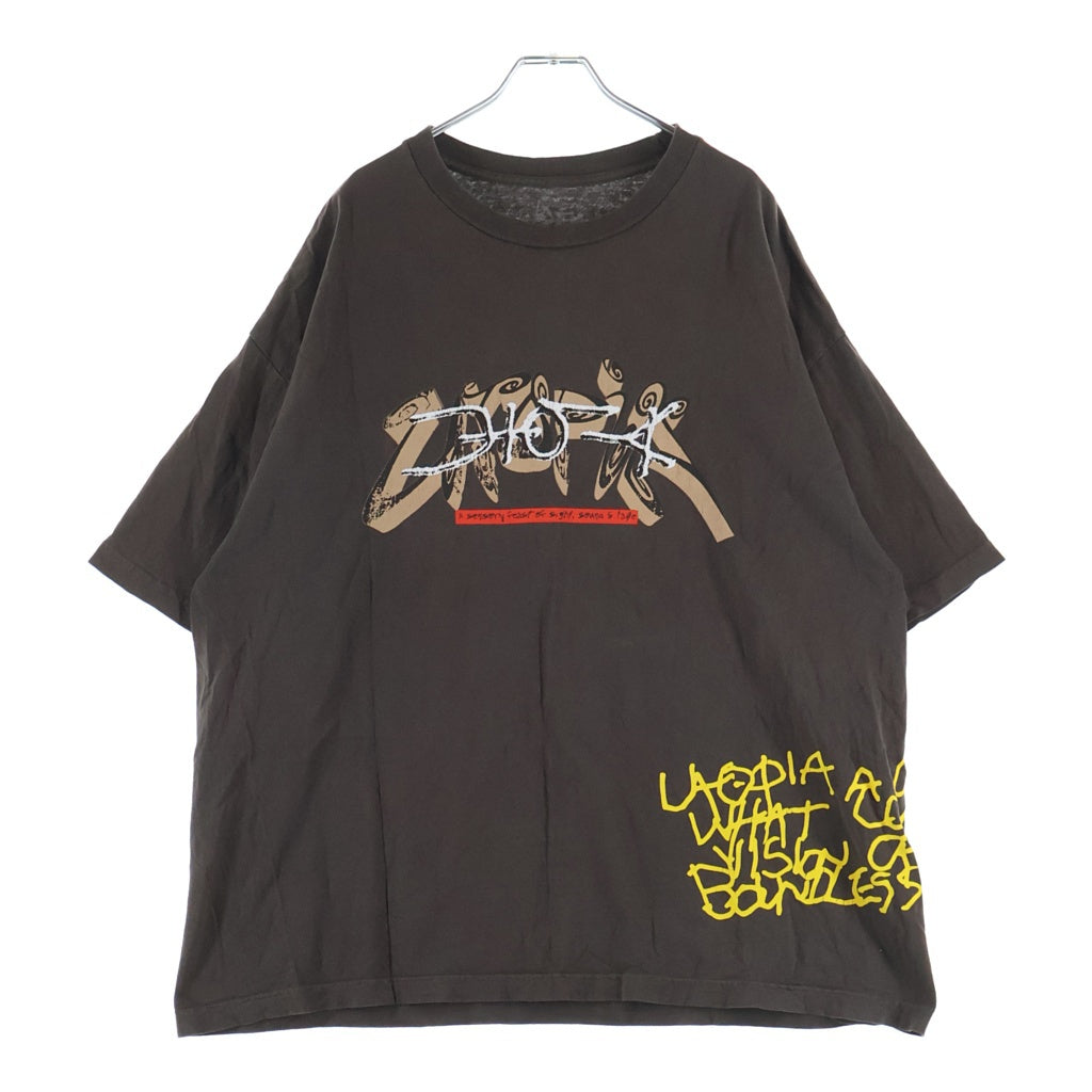 TRAVIS SCOTT(トラヴィススコット) ユートピア 半袖プリントTシャツ カットソーブラウン