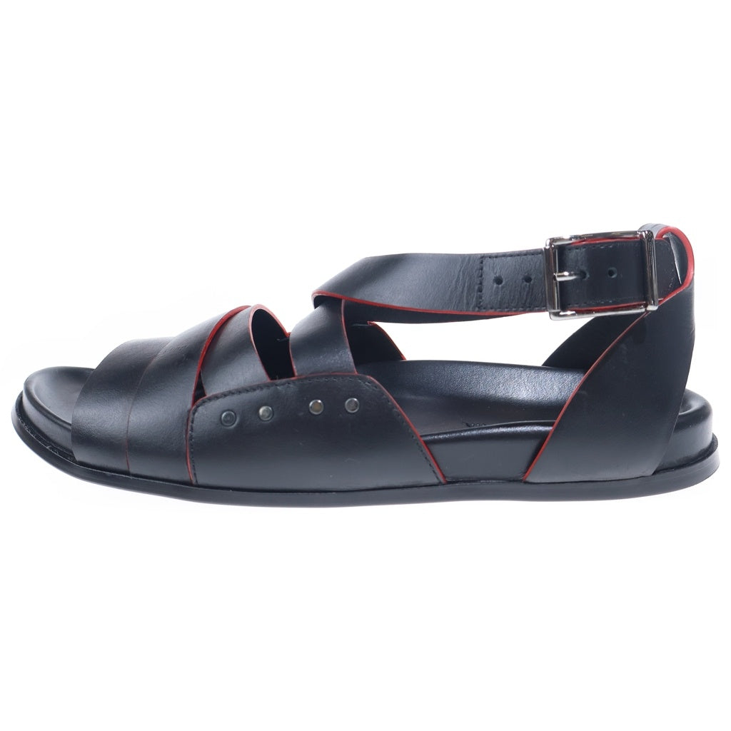 MANOLO BLAHNIK(マノロブラニク) PERSEO Plain Leather Sandals プレイン レザー グラディエーターサンダル ブラック 121-1742-0001