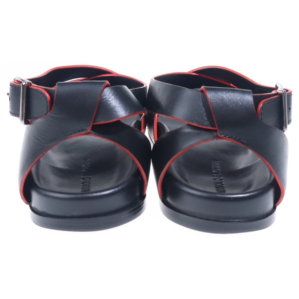 MANOLO BLAHNIK(マノロブラニク) PERSEO Plain Leather Sandals プレイン レザー グラディエーターサンダル ブラック 121-1742-0001