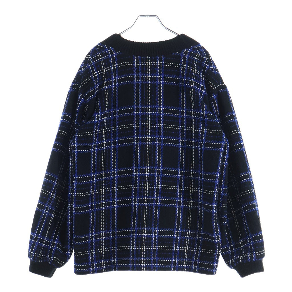 MSGM(エムエスジーエム) Checked Cardigan チェック柄カーディガン ブルー/ブラック レディース 3741MDG20 247628 99