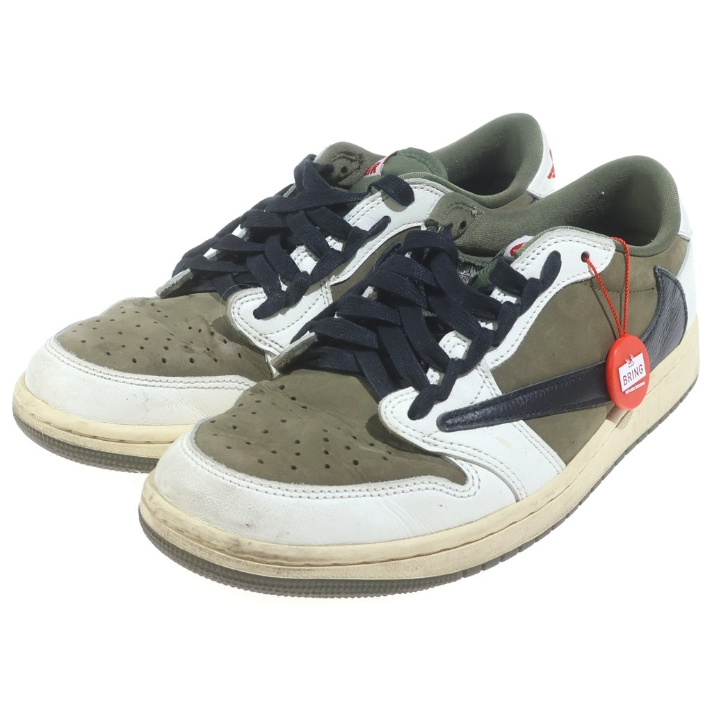 NIKE(ナイキ) ×TRAVIS SCOTT AIR JORDAN 1 LOW OG SP REVERSE OLIVE トラヴィススコット エアジョーダン1 ローカットスニーカー US9/27.0cm DM7866-200