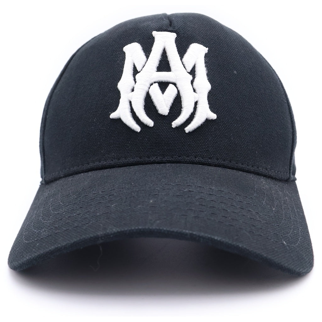 AMIRI(アミリ) FULL CANVAS MA HAT ロゴ刺繍 ベースボールキャップ 帽子 ブラック SRAMHACP1016
