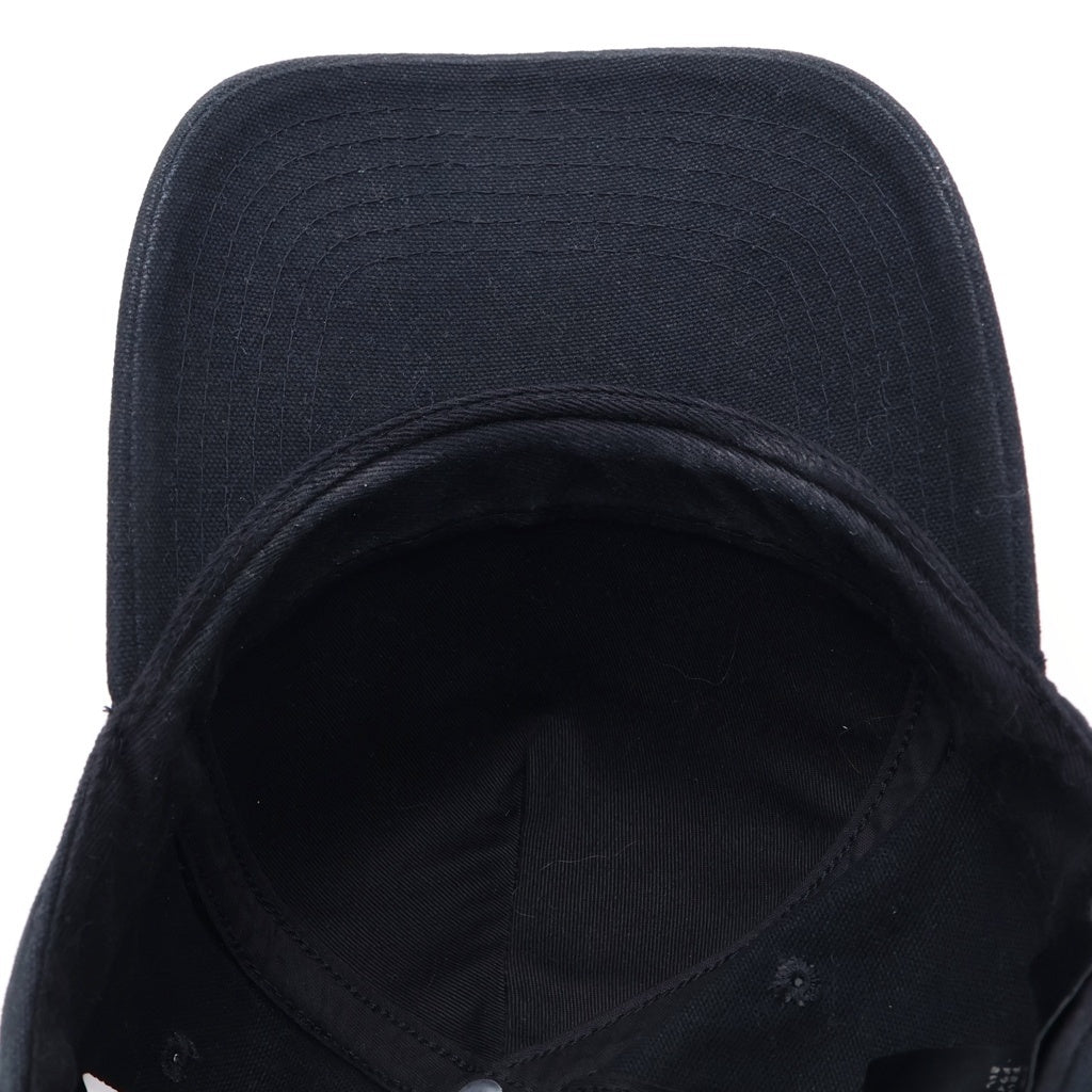 AMIRI(アミリ) FULL CANVAS MA HAT ロゴ刺繍 ベースボールキャップ 帽子 ブラック SRAMHACP1016
