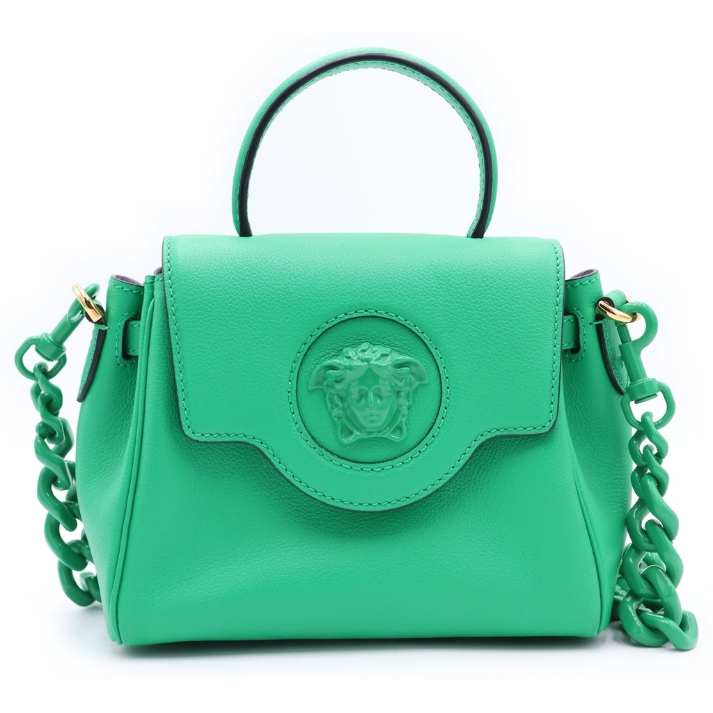 VERSACE(ヴェルサーチ) ラ メドゥーサ スモール ハンドバッグ グリーン レディース