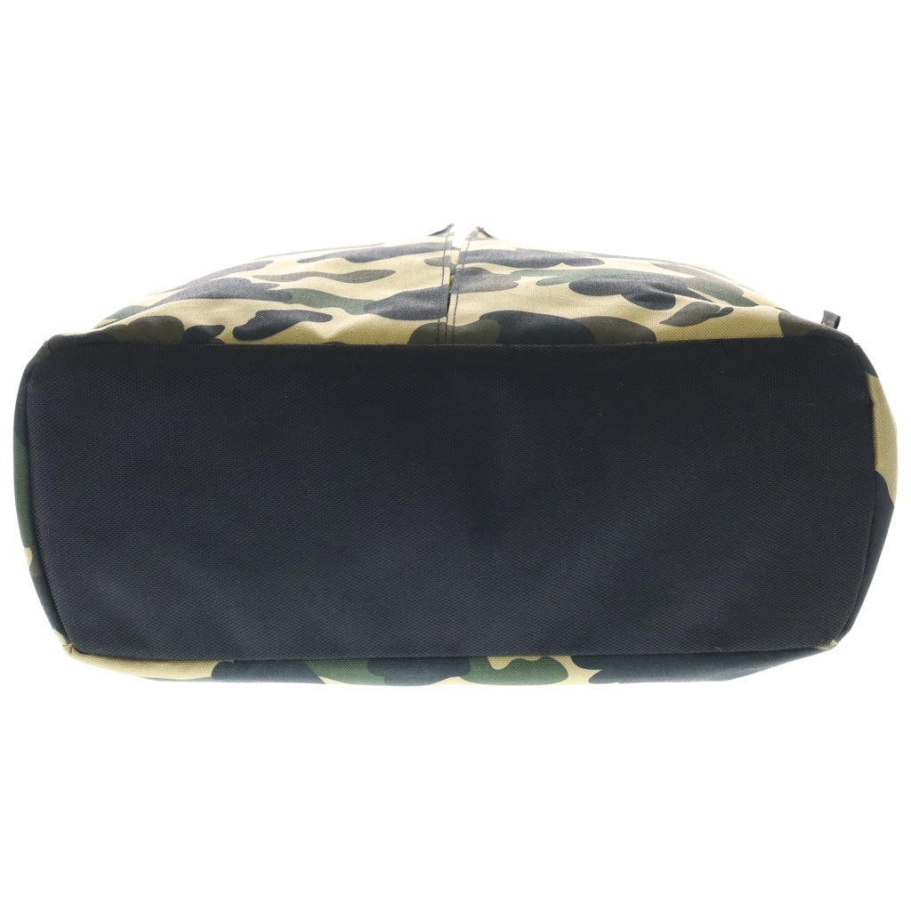 A BATHING APE(アベイシングエイプ) 1st camo カモフラ総柄 トートバッグ ハンドバッグ グリーン レディース