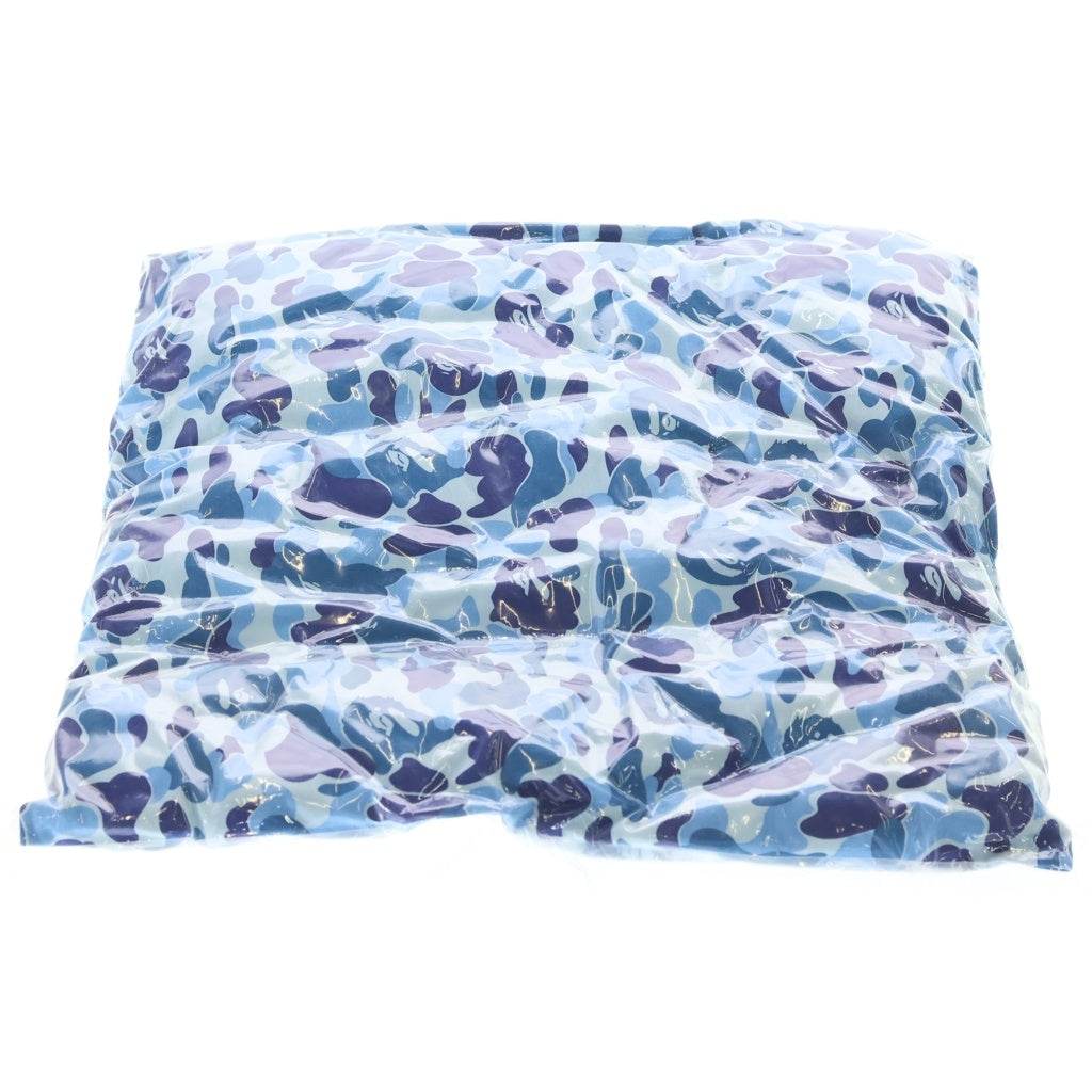 A BATHING APE(アベイシングエイプ) ABC CAMO SQUARE CUSHION カモフラ総柄 スクエアクッション ブルー