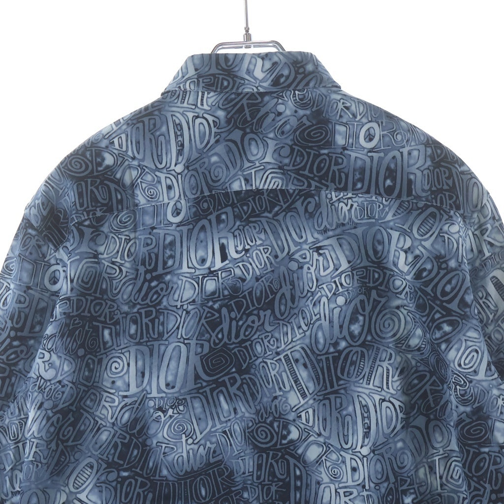 DIOR(ディオール) ×SHAWN STUSSY ショーンステューシー 長袖シャツ ブルー 033C511A4932