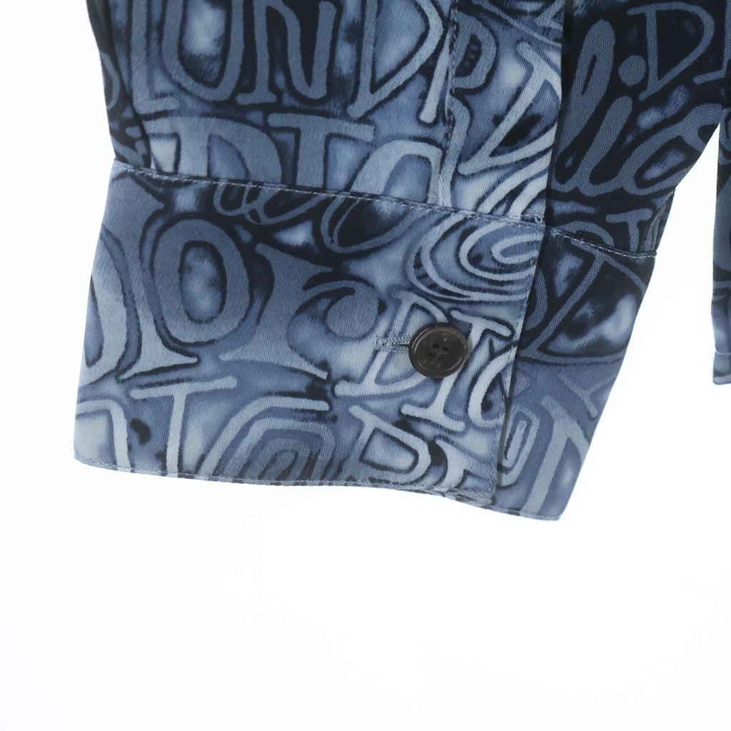DIOR ディオール ×SHAWN STUSSY ショーンステューシー  長袖シャツ ブルー 033C511A4932 DIOR(ディオール) ×SHAWN STUSSY ショーンステューシー 長袖シャツ