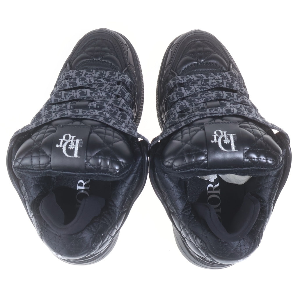 DIOR(ディオール) 23AW ×ERL B9S イーアールエル キルティング カーフスキン ローカットスニーカー ブラック 4B012705 レディース