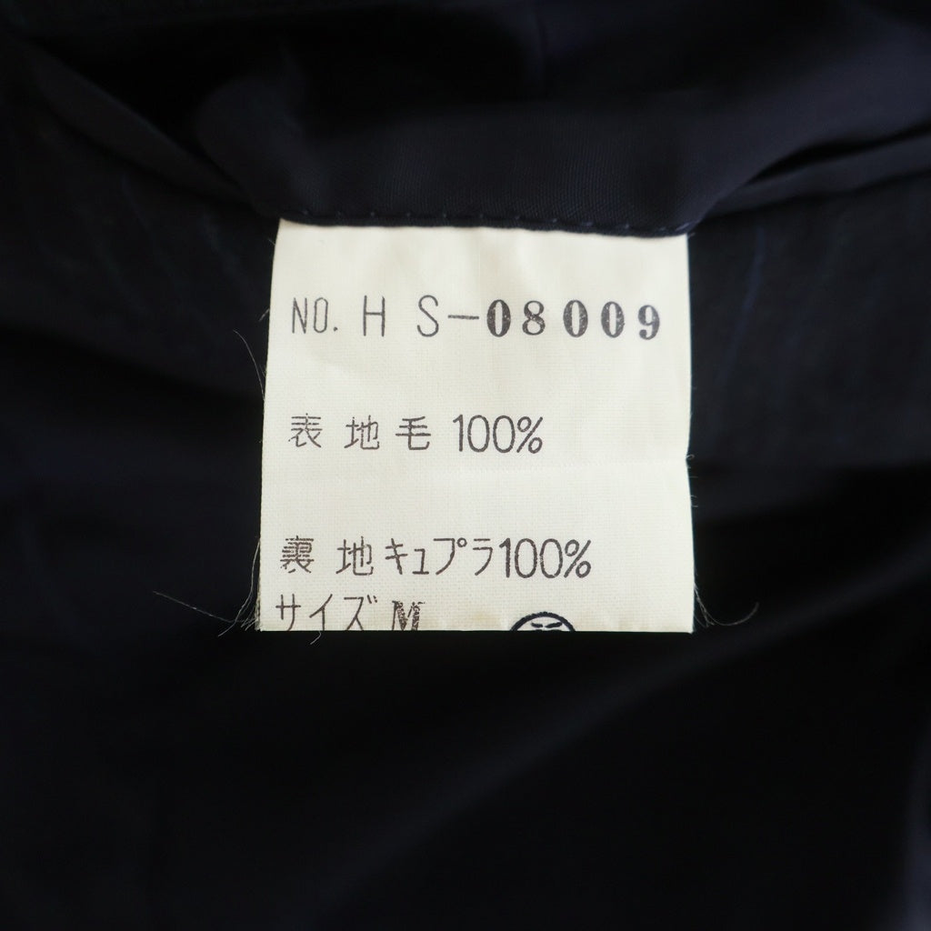 COMME des GARCONS HOMME(コムデギャルソンオム) ピークドラペル ストライプ柄 シングルテーラードジャケット ネイビー HS-08009