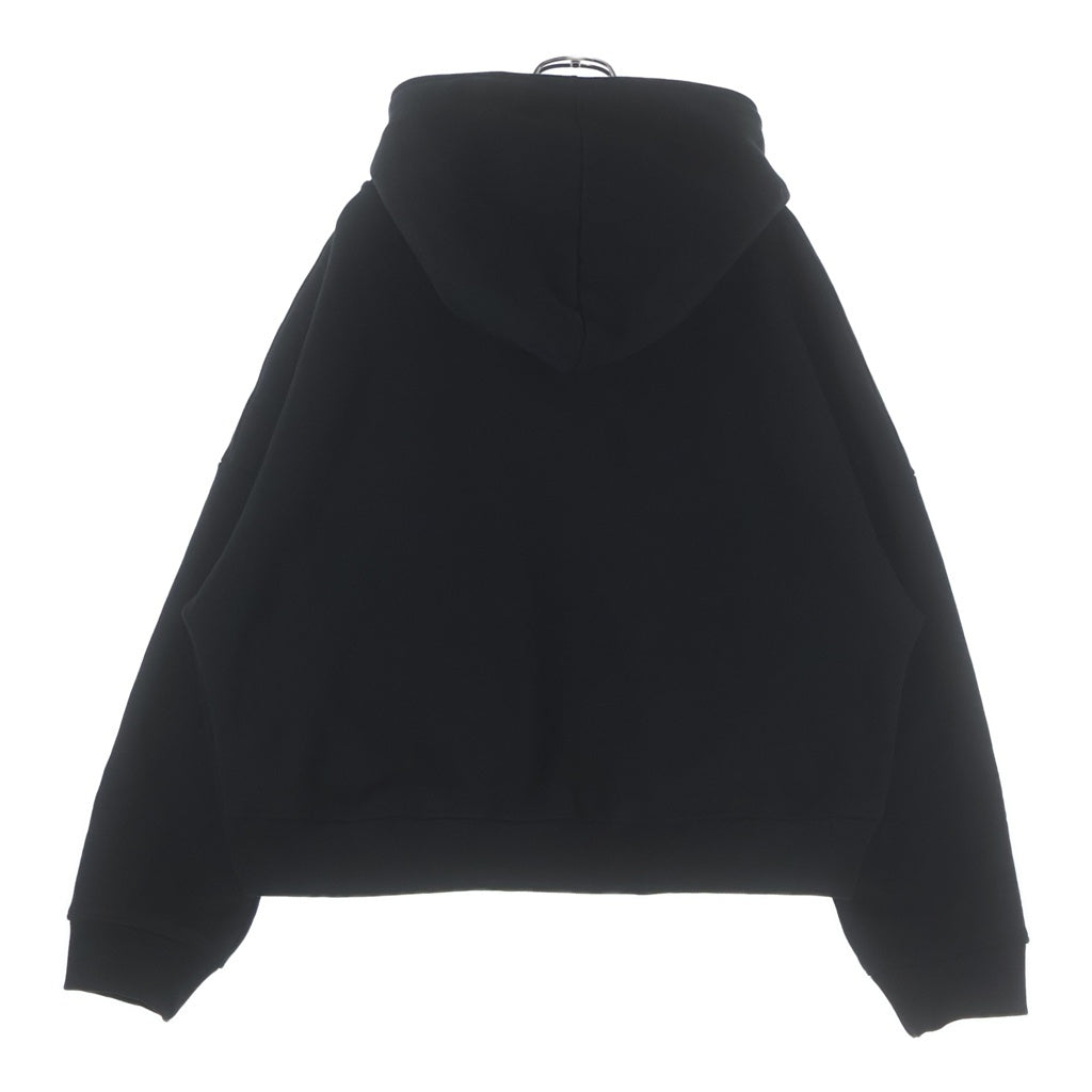 entire studios(エンタイア スタジオ) ETERNAL ZIP WASHED エターナルジップ ウォッシュド加工 フーデット スウェット パーカー ブラック UNU-25-1003