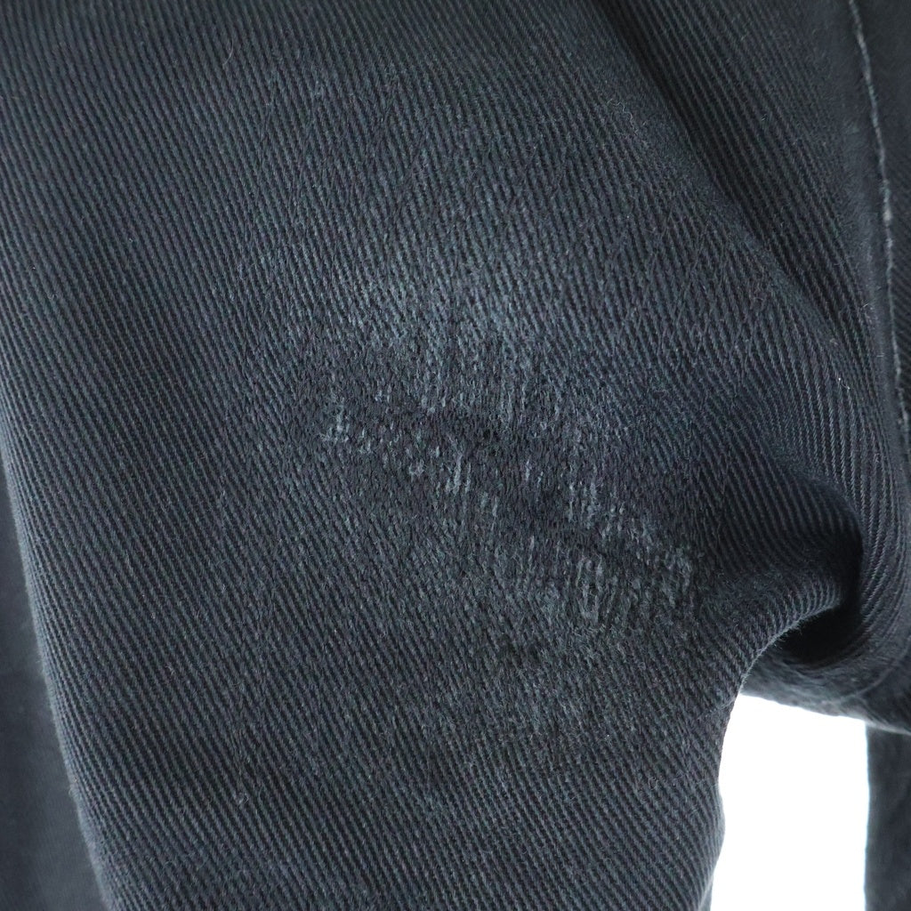 CHROME HEARTS(クロムハーツ) OLD JEAN SL FLEURKNEE フレアニーデニムパンツ レディース ブラック