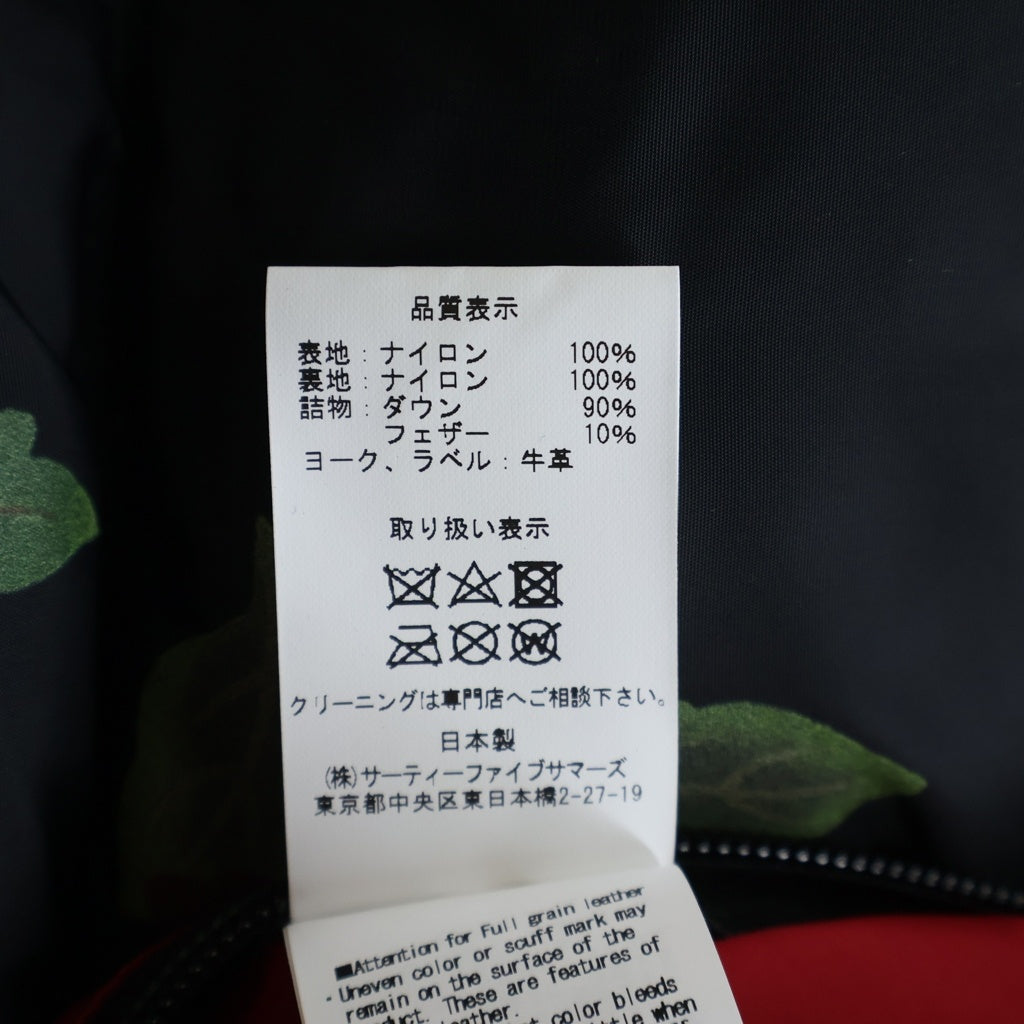 WILDSIDE YOHJI YAMAMOTO(ワイルドサイド ヨウジ ヤマモト) ×Rocky Mountain Featherbed Down Vest ロッキーマウンテン フェザーダウンベスト 花柄 ブラック レディース 290-242-34