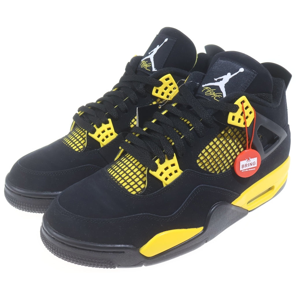 NIKE(ナイキ) AIR JORDAN 4 RETRO THUNDER 2023 エアジョーダン4 レトロ サンダー ハイカットスニーカー ブラック/イエロー US10.5/28.5cm DH6927-017