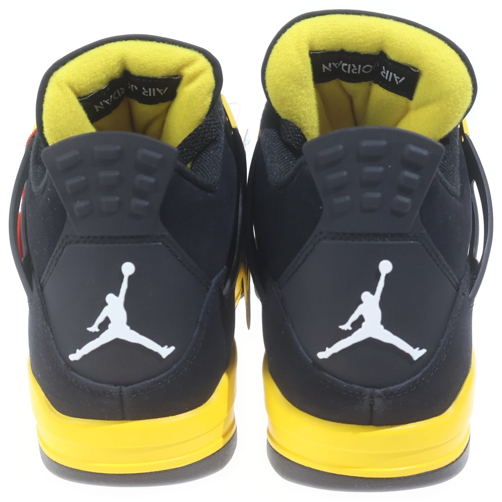 NIKE(ナイキ) AIR JORDAN 4 RETRO THUNDER 2023 エアジョーダン4 レトロ サンダー ハイカットスニーカー ブラック/イエロー US10.5/28.5cm DH6927-017