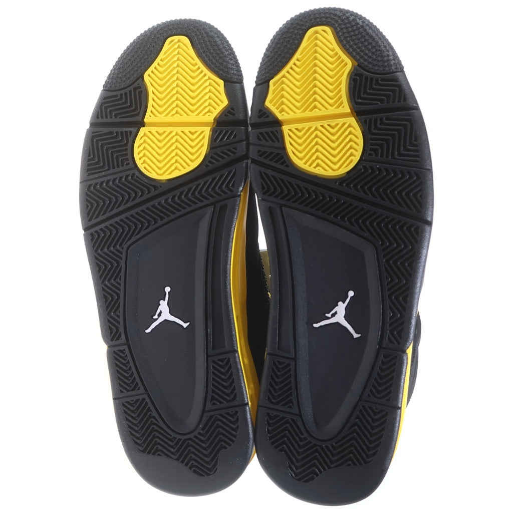 NIKE(ナイキ) AIR JORDAN 4 RETRO THUNDER 2023 エアジョーダン4 レトロ サンダー ハイカットスニーカー ブラック/イエロー US10.5/28.5cm DH6927-017