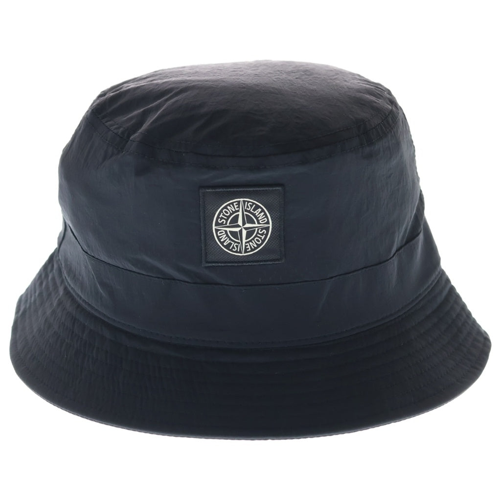 STONE ISLAND(ストーンアイランド) ロゴパッチ ナイロンバケットハット 帽子 ブラック 791599376