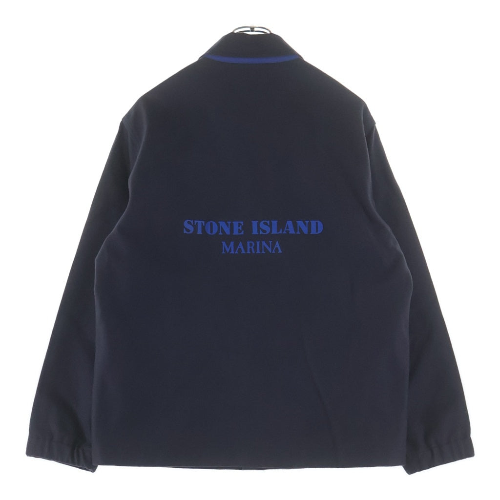 STONE ISLAND(ストーンアイランド) MARINA BACK LOGO WOOL SHIRTS JACKET 8115444X3 バックロゴ ウール シャツ ジャケット ネイビー