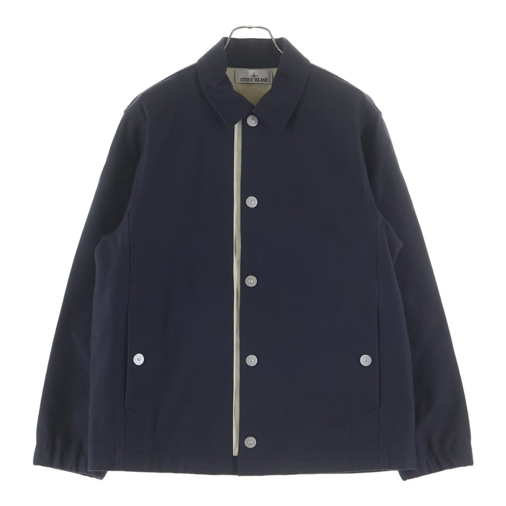 STONE ISLAND(ストーンアイランド) MARINA BACK LOGO WOOL SHIRTS JACKET 8115444X3 バックロゴ ウール シャツ ジャケット ネイビー