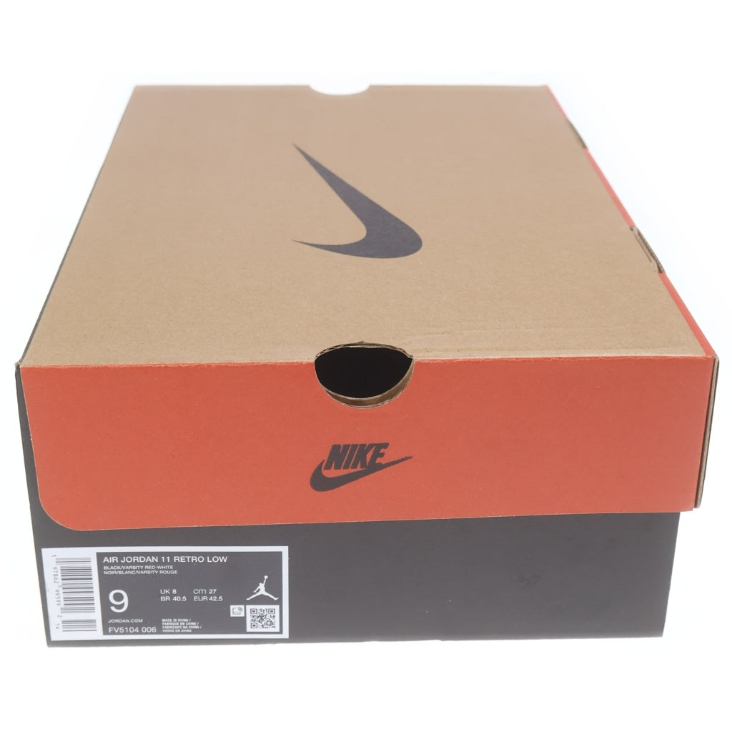 NIKE(ナイキ) AIR JORDAN 11 RETRO LOW BRED エアジョーダン11 レトロ ブレッド ローカットスニーカー US9/27cm ブラック/レッド FV5104-006