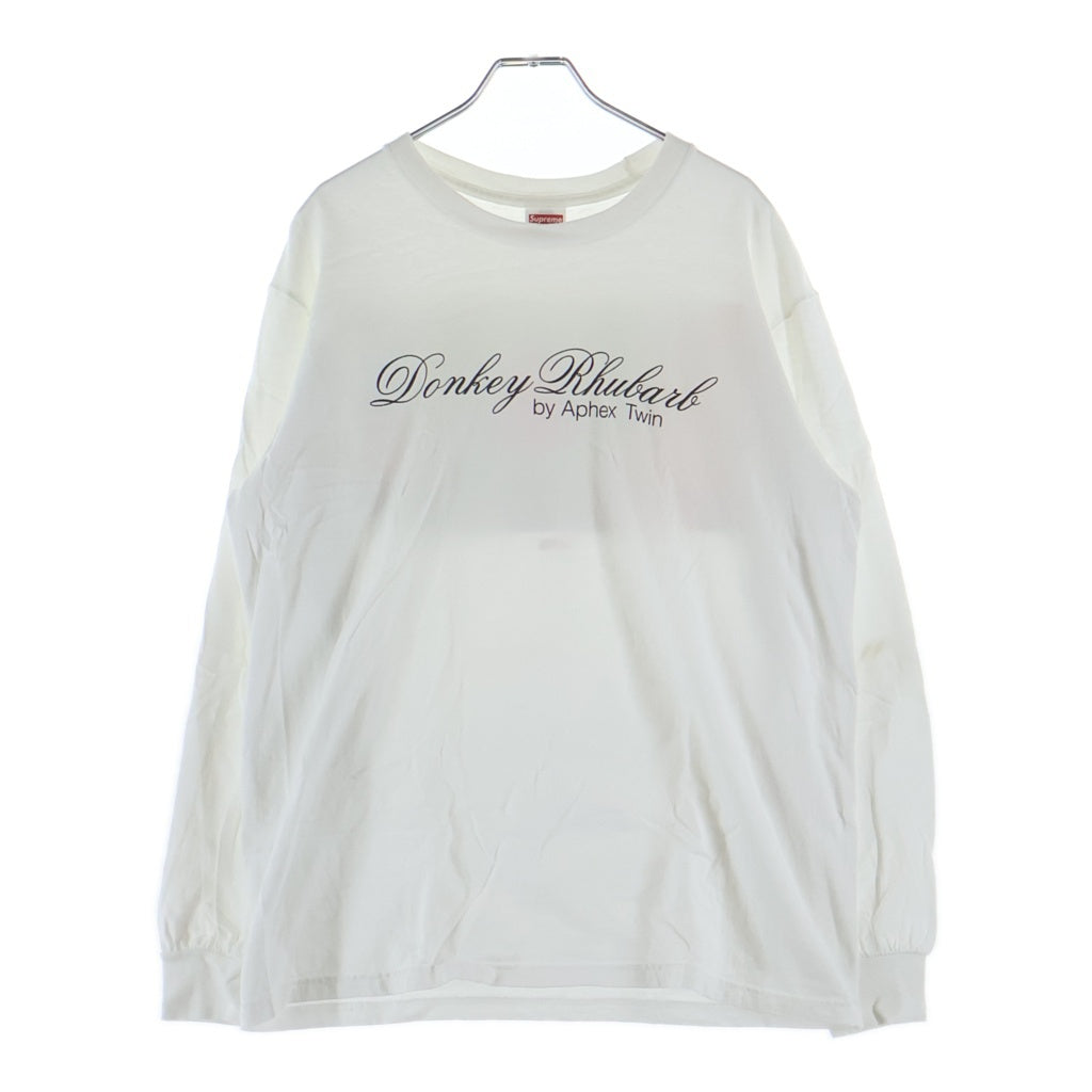 SUPREME(シュプリーム) 25SS Aphex Twin Donkey Rhubarb L/S Tee エイフェックスツイン ドンキー ルバーブ 長袖Tシャツ カットソー ホワイト