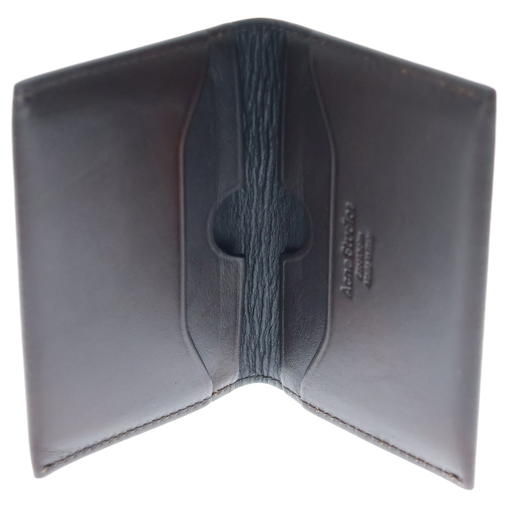 Acne Studios(アクネ ストゥディオズ) Foldable Leather Wallet 折りたたみ式レザーウォレット 財布 ブラウン FN-UX-SLGS000255