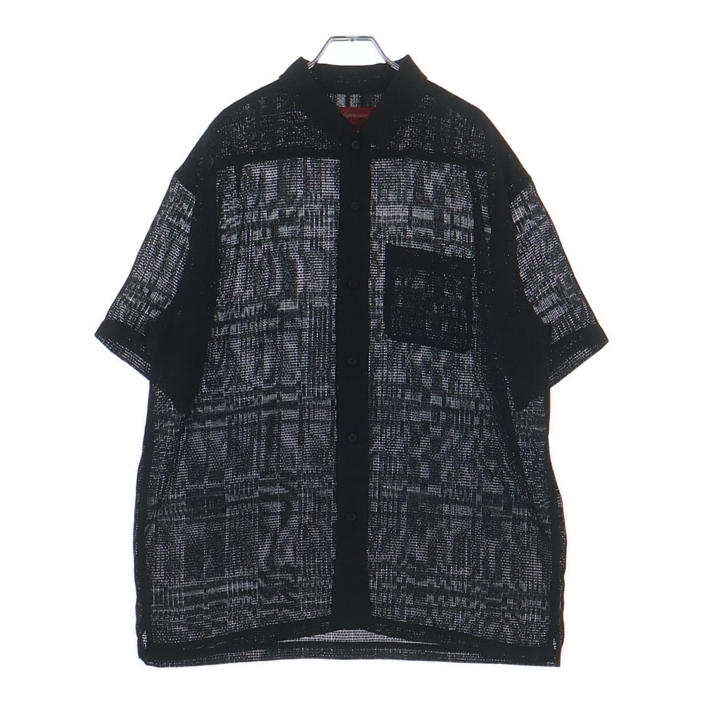 SUPREME(シュプリーム) 23SS Mesh Stripe S/S Shirt メッシュストライプ 半袖シャツ ブラック