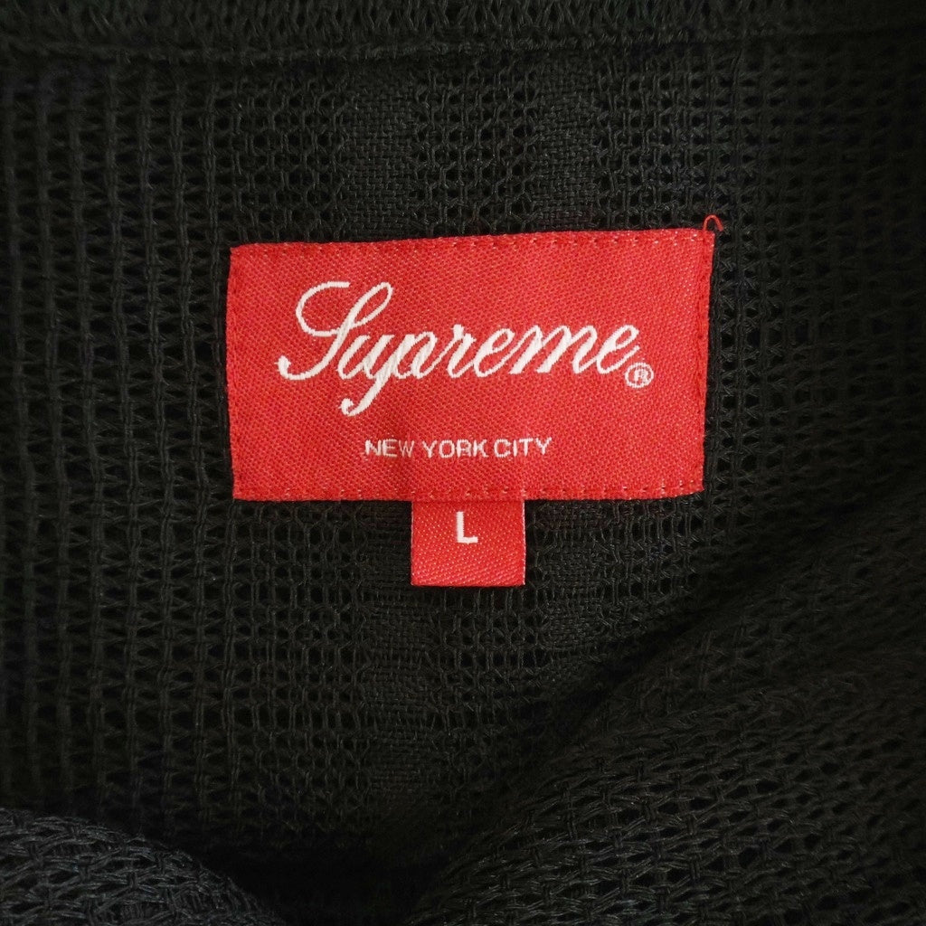 SUPREME(シュプリーム) 23SS Mesh Stripe S/S Shirt メッシュストライプ 半袖シャツ ブラック
