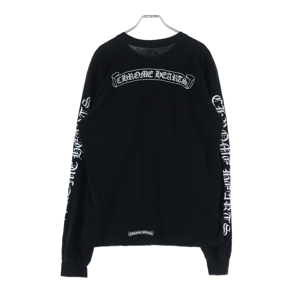 CHROME HEARTS(クロムハーツ) CH L/S T-SHIRT バックスクロールロゴ 長袖Tシャツ ロンT ブラック