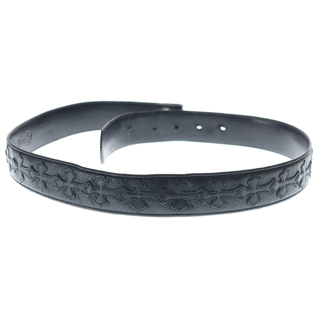CHROME HEARTS(クロムハーツ) 1.5 STRAP CEMETERY 1.5inchセメタリークロスパッチ セメタリークロスパッチレザーベルト ブラック