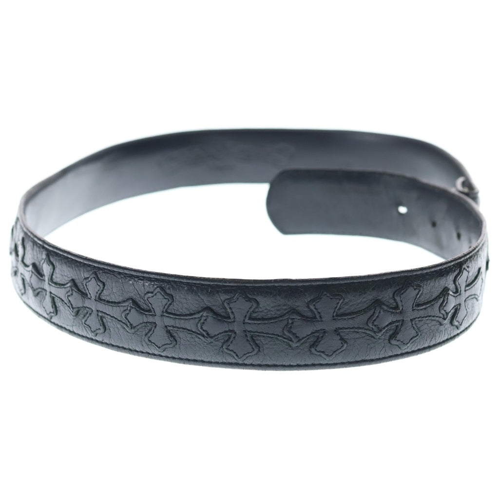 CHROME HEARTS(クロムハーツ) 1.5 STRAP CEMETERY 1.5inchセメタリークロスパッチ セメタリークロスパッチレザーベルト ブラック