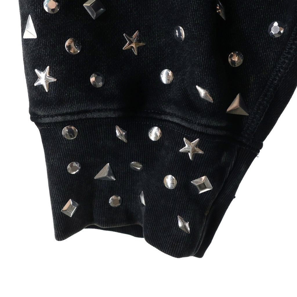 A BATHING APE(アベイシングエイプ) Studded Logo Realaxed Fit hoodie スタッズロゴ リラックスフィットパーカー フーディー ブラック 001PPL301317M