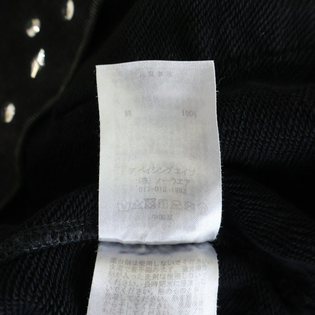 A BATHING APE(アベイシングエイプ) Studded Logo Realaxed Fit hoodie スタッズロゴ リラックスフィットパーカー フーディー ブラック 001PPL301317M