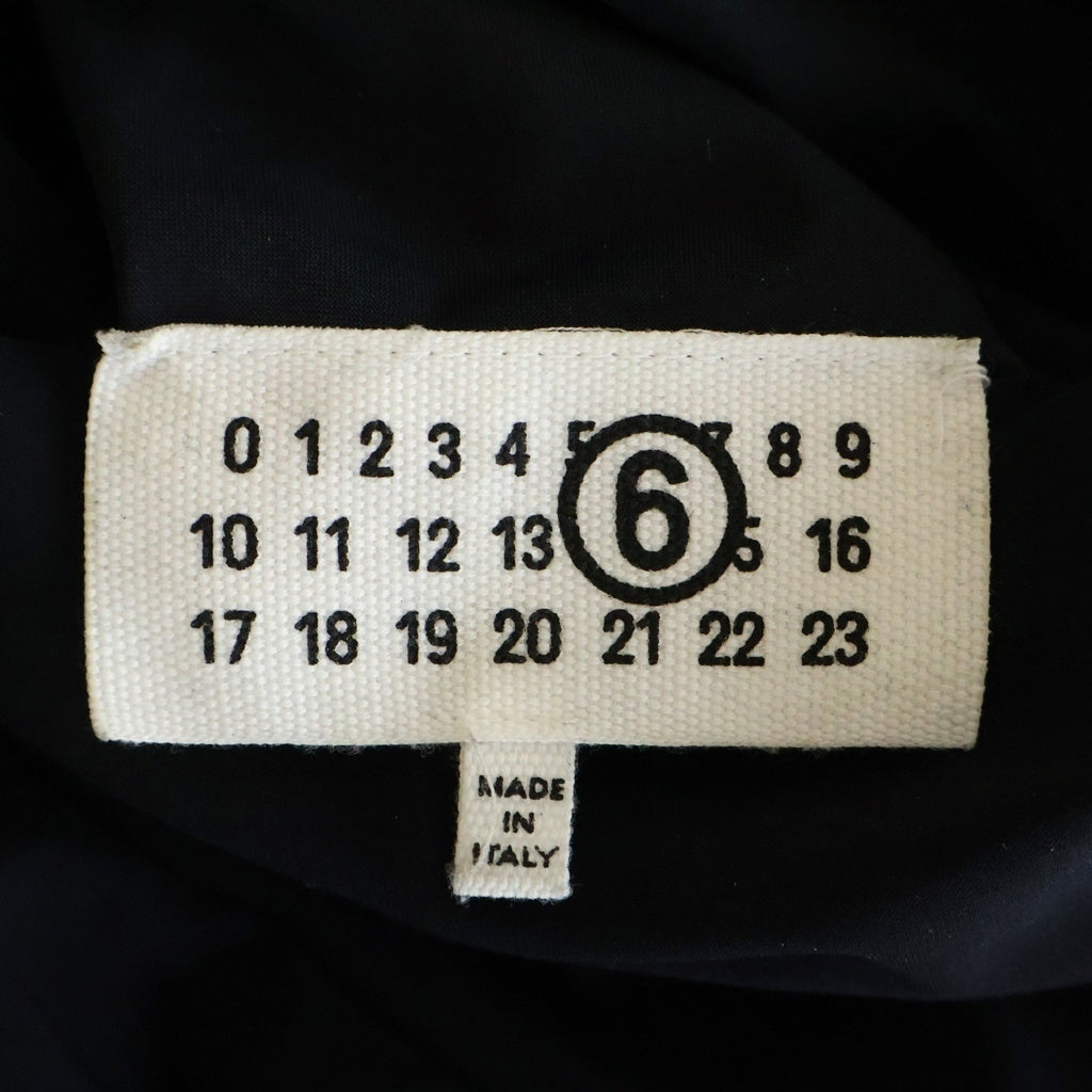 MM6 Maison Margiela(エムエムシックスメゾンマルジェラ) 24AW Turtleneck Long sleeve T shirt タートルネック 長袖プリントTシャツ カットソー ブラック SH2NH0006