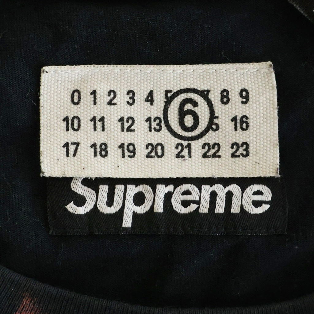 MM6 Maison Margiela(エムエムシックスメゾンマルジェラ) ×SUPREME Liquid Blue Oversized Tee シュプリーム リキッドブルーオーバーサイズ 半袖Tシャツ カットソー ブラック