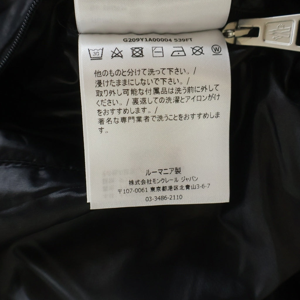 MONCLER(モンクレール) × 1017 ALYX 9SM MAHOGANY SHORT DOWN JACKET アリクス マホガニー ダウンジャケット ブラック G209Y1A00004