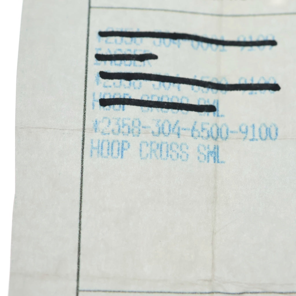 CHROME HEARTS(クロムハーツ) HOOP CROSS クロスバンド フープピアス シルバー BCA100