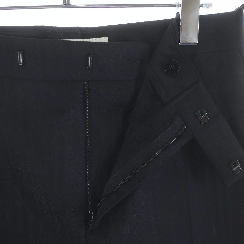 CELINE(セリーヌ) FLARED CROPPED PANT クロップド ストライプ柄 フレアスラックスパンツ ブラック 2P401138Q