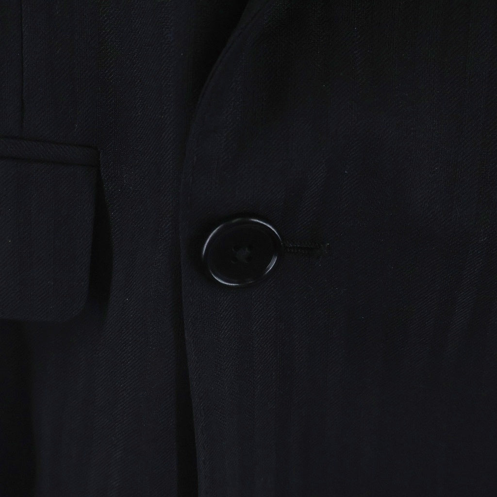 CELINE(セリーヌ) BOXY JACKET IN STRIPED WOOL ストライプ柄 ウール ボクシーダブルテーラードジャケット ブラック 2V77J138Q