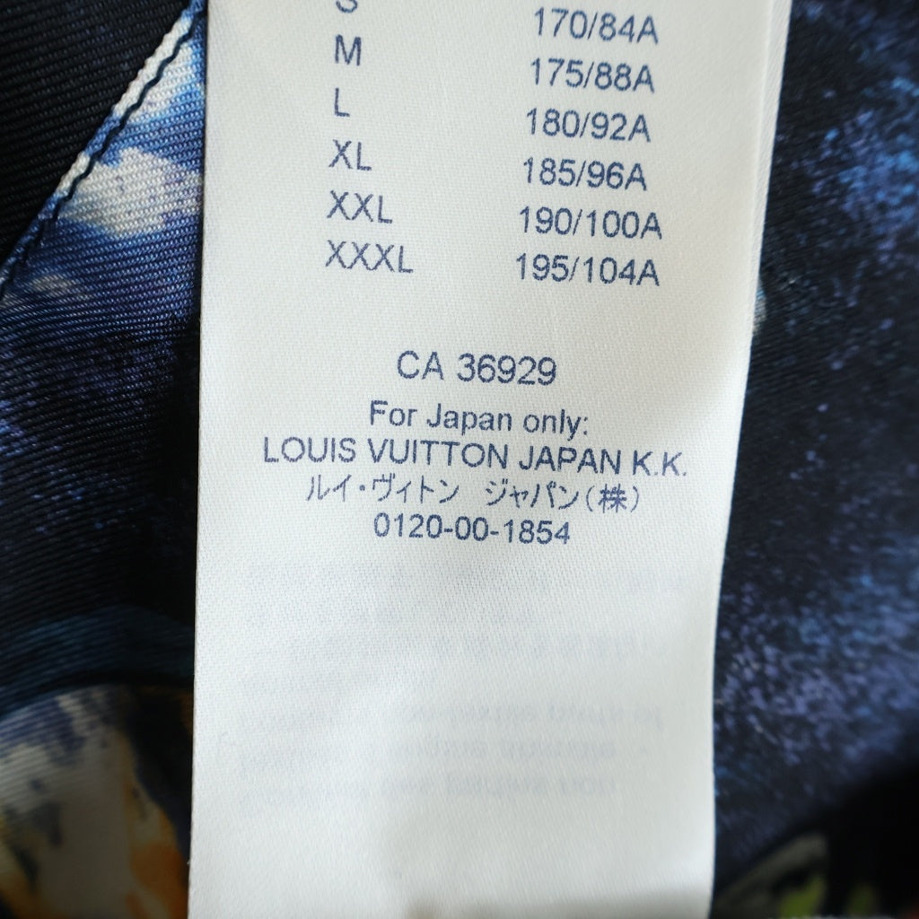LOUIS VUITTON ルイヴィトン 19SS ランウェイ シャツ XS LOUIS VUITTON(ルイヴィトン) 19SS ロゴ ギャラクシー シルク オープン