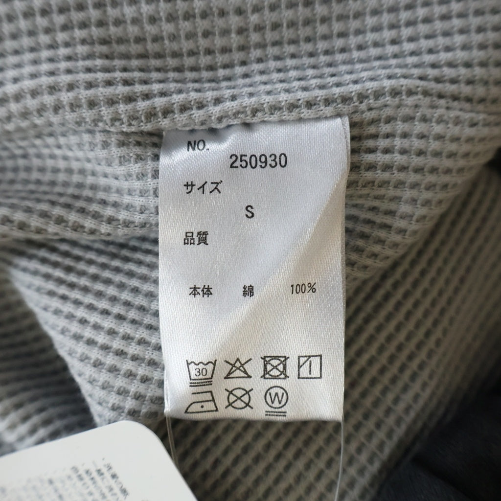 Danke Schon(ダンケシェーン) SULFUR SWEAT THERMAL ZIP HOODIE 裏地サーマル デストロイ加工 ジップアップフーディー パーカー ブラック 250930