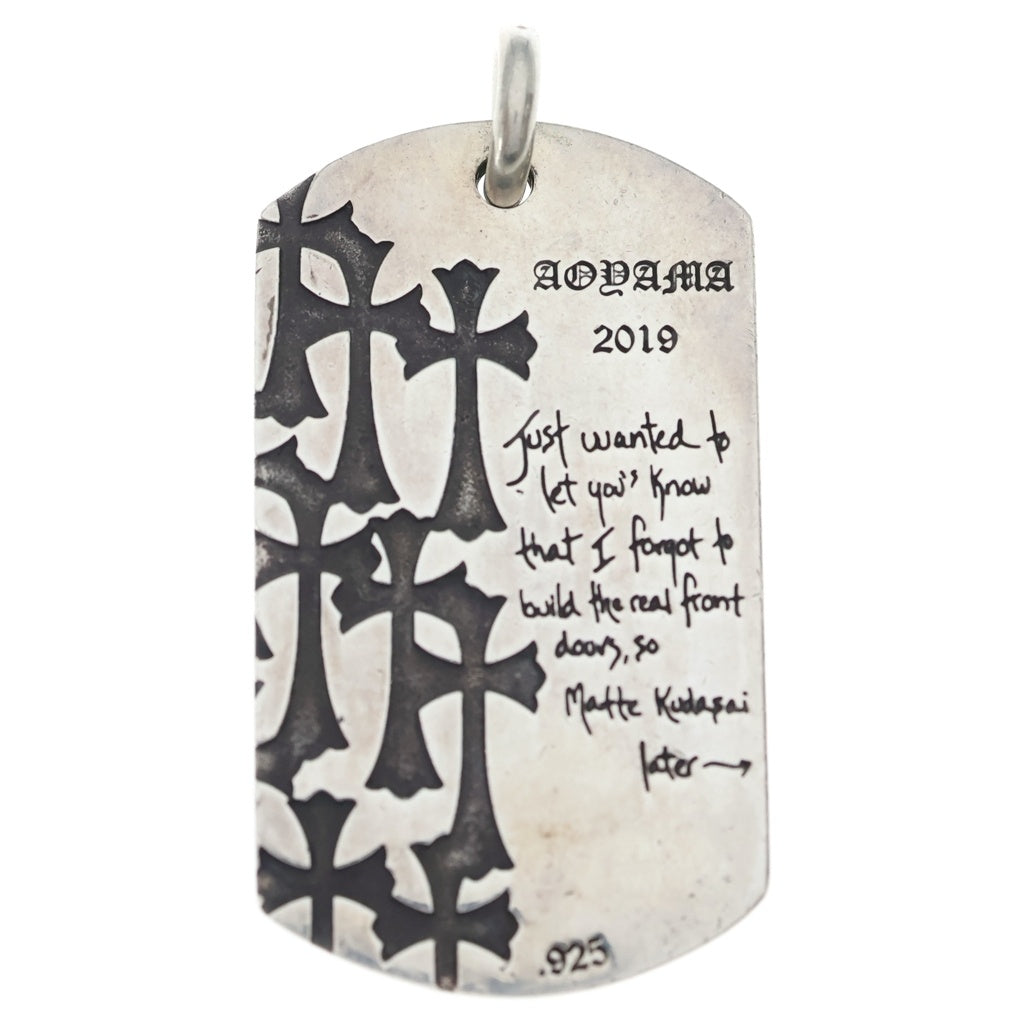 CHROME HEARTS(クロムハーツ) DOG TAG AOYAMA 20TH CH 青山20周年記念ドッグタグネックレストップ シルバー