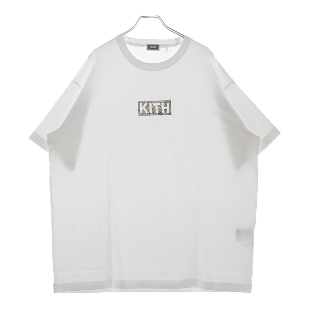 KITH(キス) CANVAS TILE キャンバス タイルロゴデザイン クルーネック カットソー 半袖Tシャツ ホワイト KH03112-101