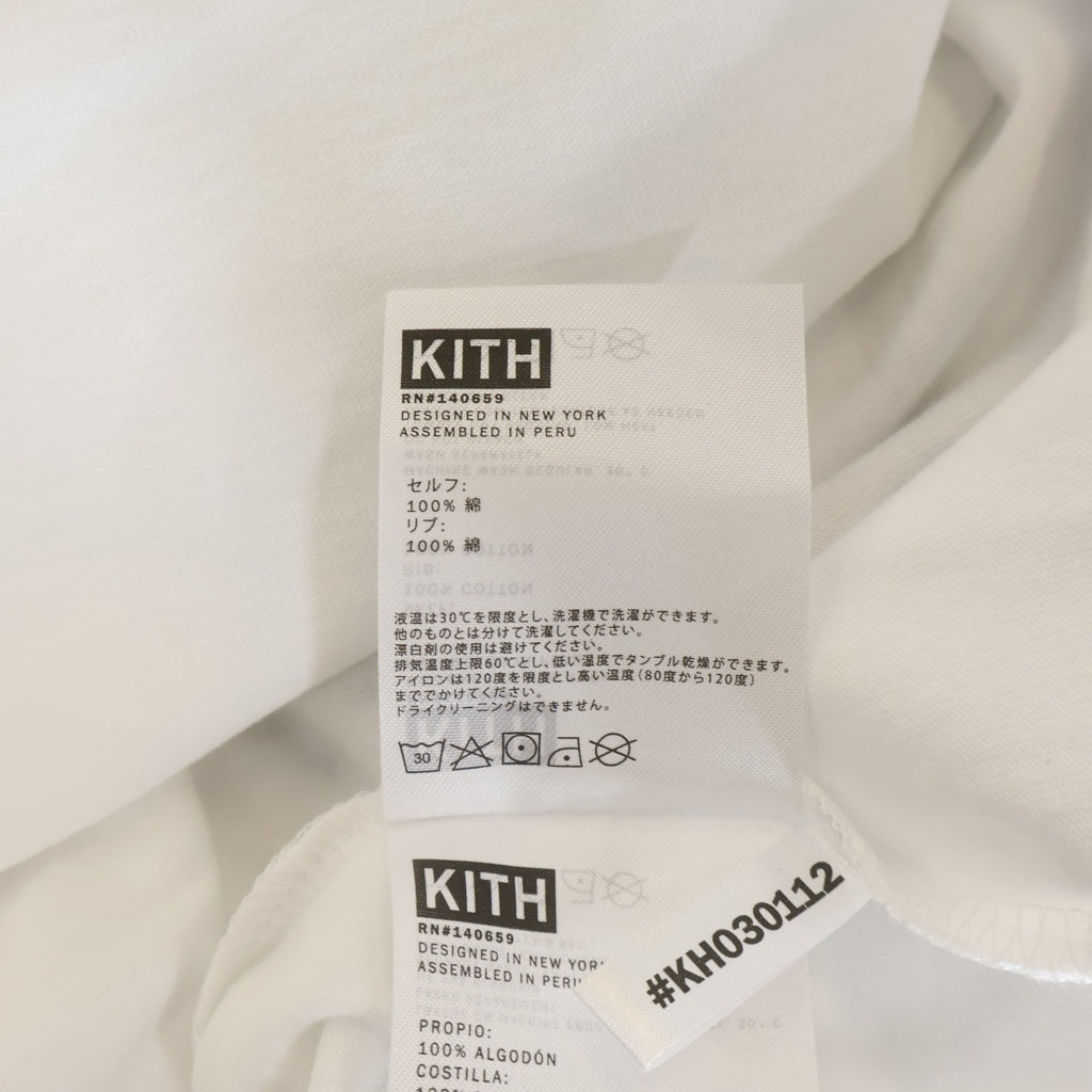 KITH(キス) CANVAS TILE キャンバス タイルロゴデザイン クルーネック カットソー 半袖Tシャツ ホワイト KH03112-101