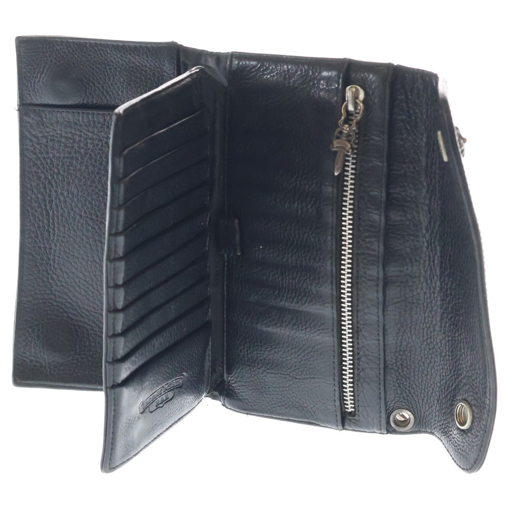 CHROME HEARTS(クロムハーツ) WAVE ウェーブ レザーウォレット 財布 ブラック