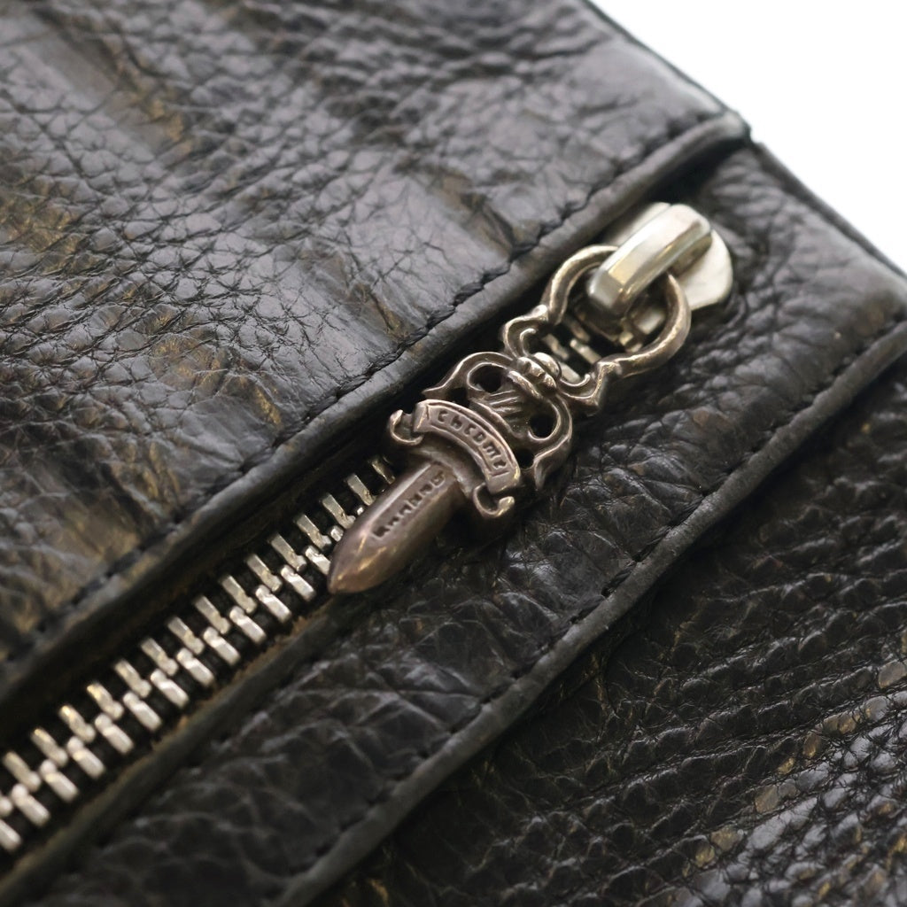 CHROME HEARTS(クロムハーツ) WAVE ウェーブ レザーウォレット 財布 ブラック