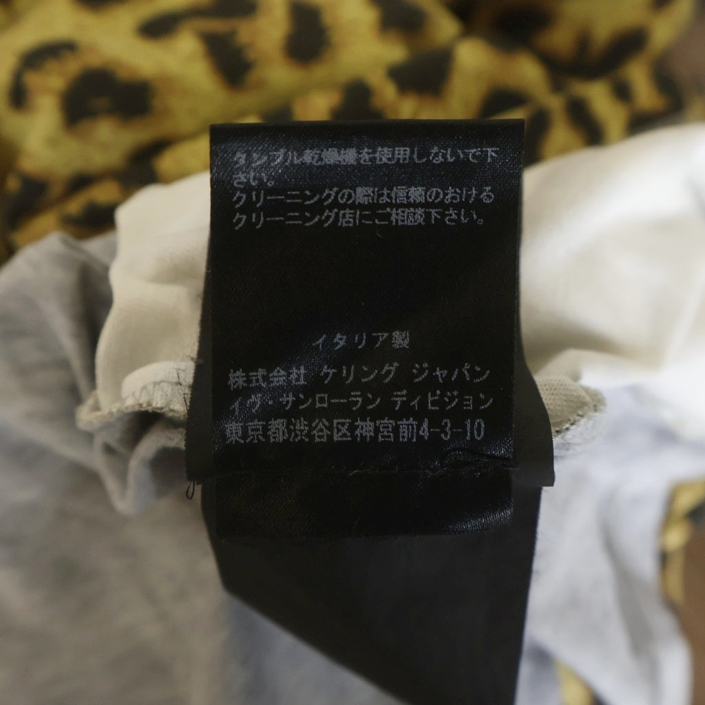SAINT LAURENT PARIS(サンローランパリ) 16SS レオパード柄 オーバーサイズ クルーネック カットソー 半袖Tシャツ マルチ 412452