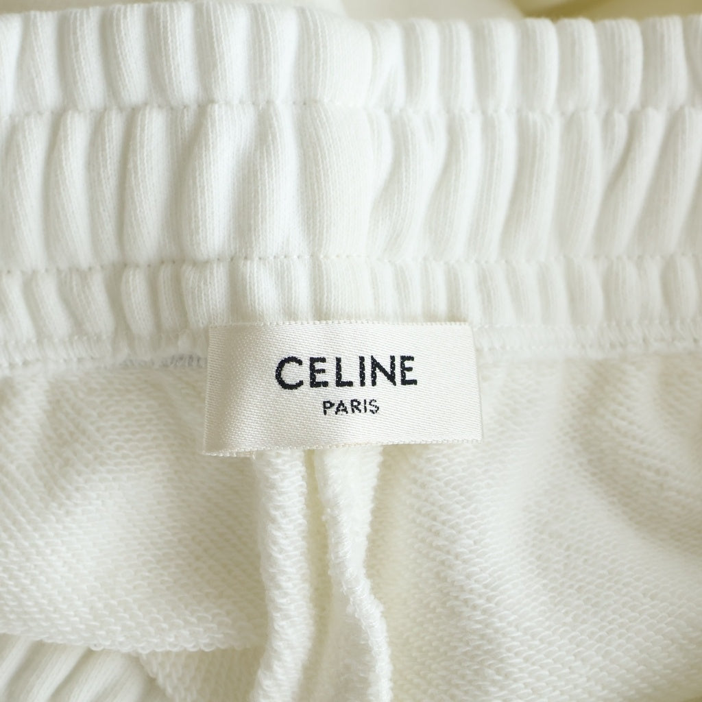 CELINE(セリーヌ) エンブロイダリーデザイン ドローストリング スウェット ジョガーパンツ ホワイト 2Z062052H