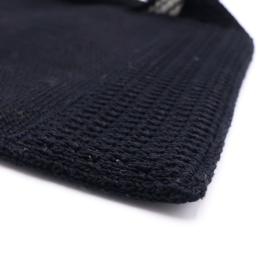 CELINE(セリーヌ) CROCHETED COTTON ロゴデザイン コットン トートバッグ クロッシェ ブラック 2ADCS817X.38EC