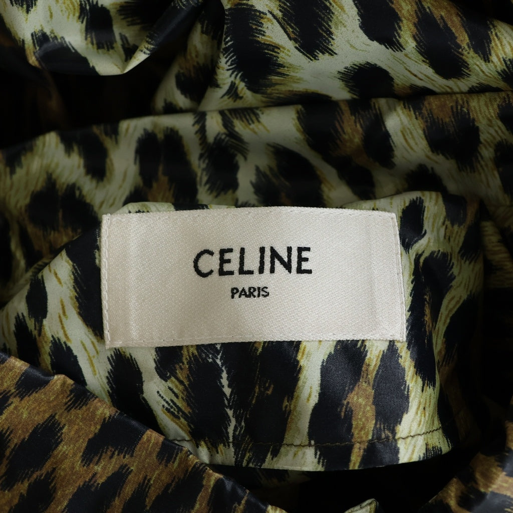 CELINE(セリーヌ) レオパード柄 ナイロン コーチジャケット ブラウン